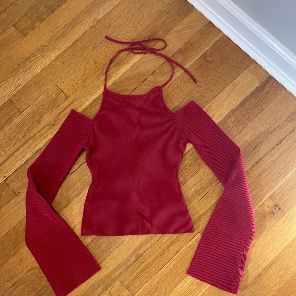 Red Cropped Sweater